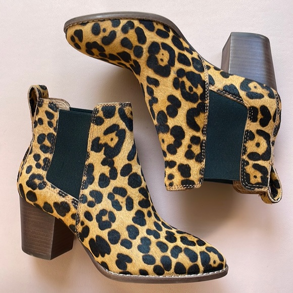 Madewell Shoes | Nwt Madewell Leopard Print Boots Size 5 | Color: Black/Tan | Size: 5 | Aspletzer's Closet